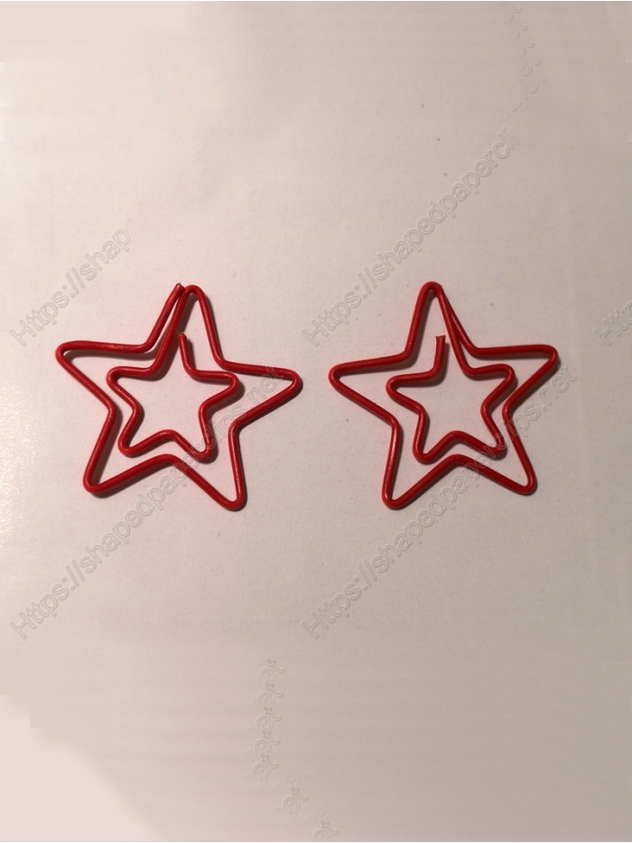Nature Paper Clips | Double Star Paper Clips | Creative Stationery (1 dozen/lot)