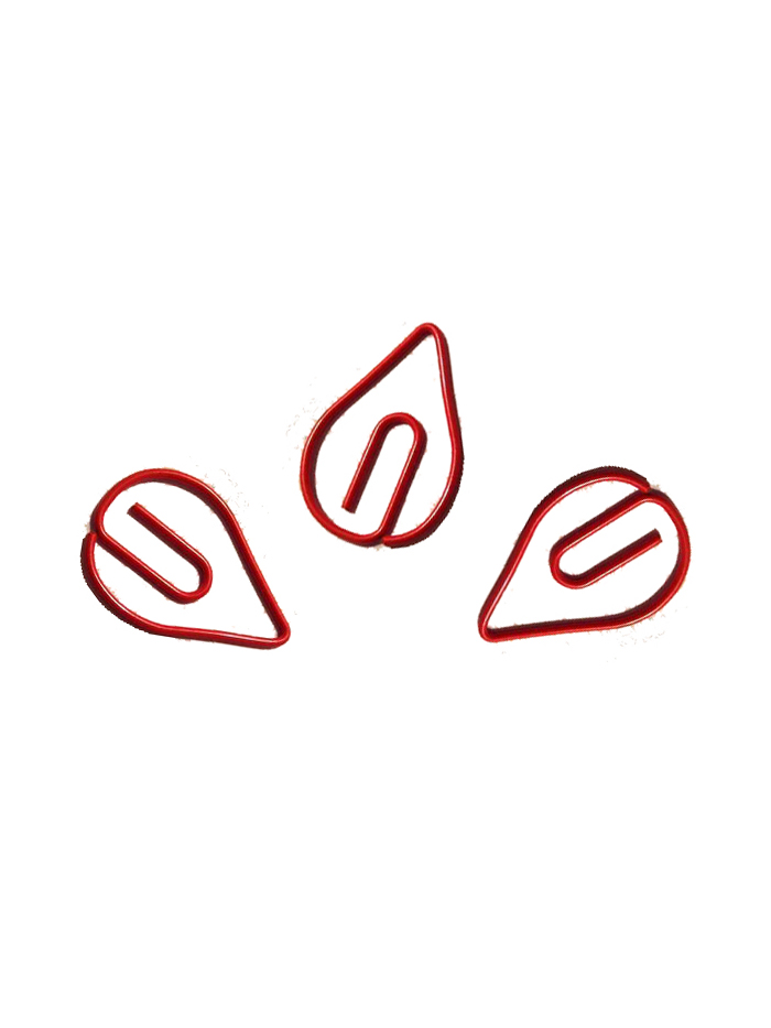 Nature Decorative Paper Clips | Waterdrop Drip Shaped Paper Clips (1 dozen)