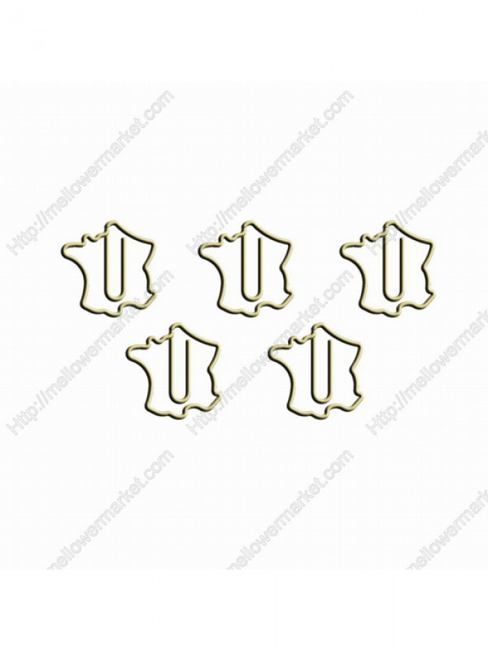 Nature Paper Clips | France map Paper Clips | Geography  (1 dozen/lot)