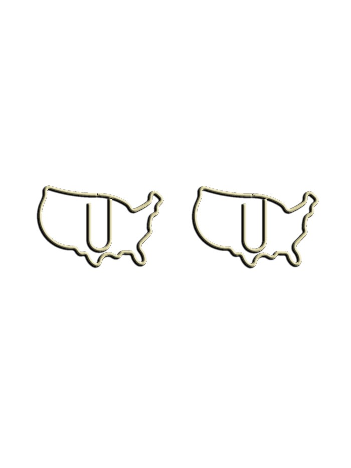 Nature Paper Clips | US map Paper Clips | Geography  (1 dozen/lot)
