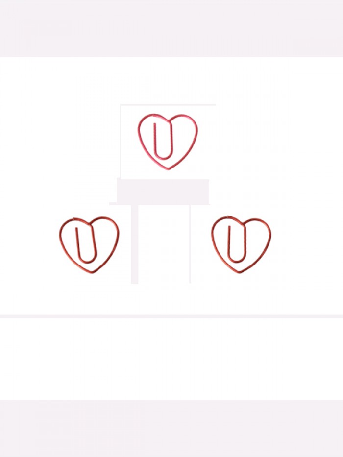 Shaped Paper Clips, Heart Paper Clips