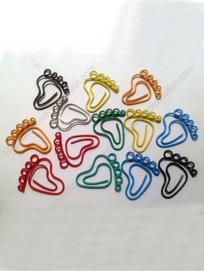 Organs Promotional Paper Clips | Foot Shaped Paper Clips (1 dozen,33*26.5 mm)