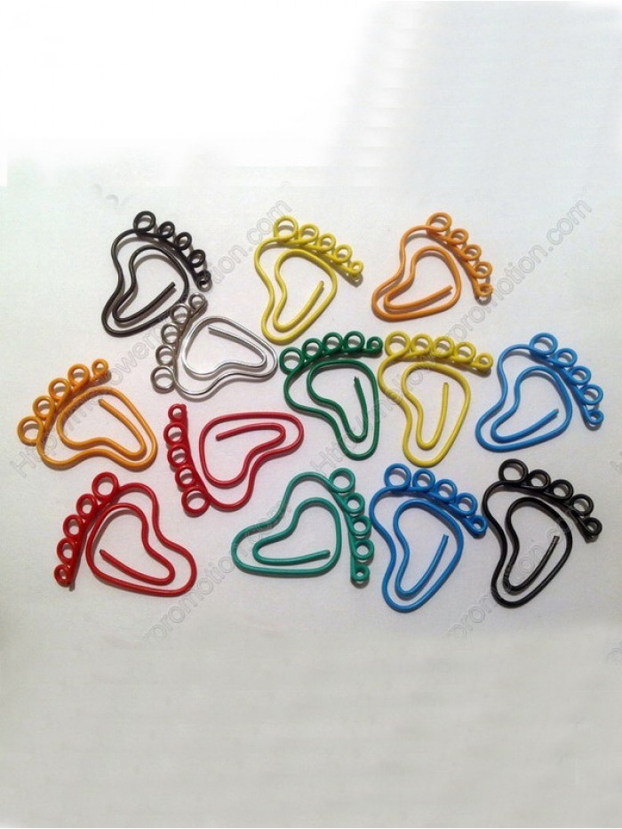 Organs Promotional Paper Clips | Foot Shaped Paper Clips (1 dozen,33*26.5 mm)