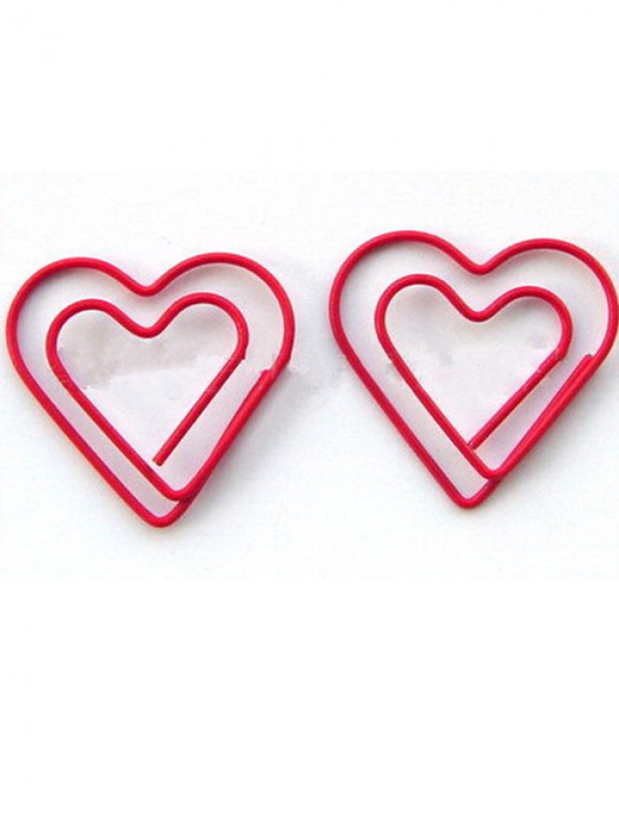 Heart Paper Clips  Shaped Paper Clips