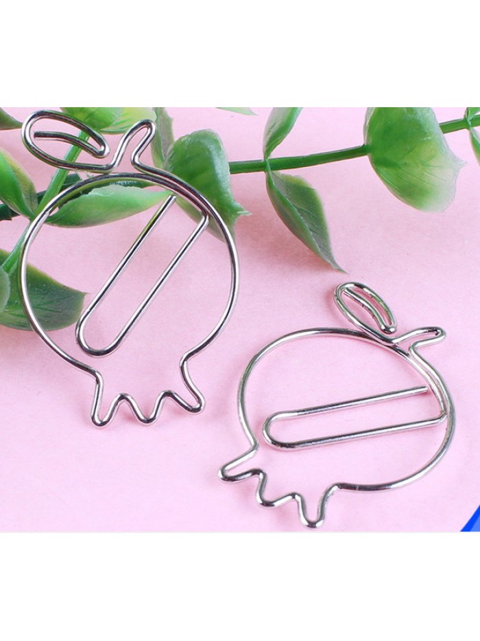Fruit Decorative Paper Clips | Pomegranate Shaped Paper Clips | Custom Paper Clips (1 dozen)