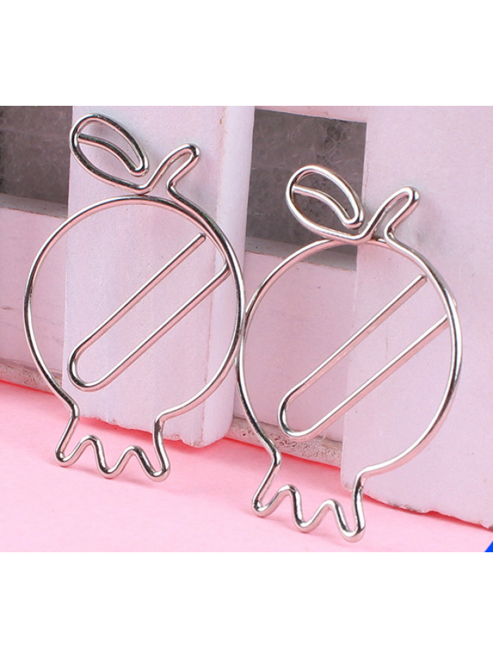 Fruit Decorative Paper Clips | Pomegranate Shaped Paper Clips | Custom Paper Clips (1 dozen)