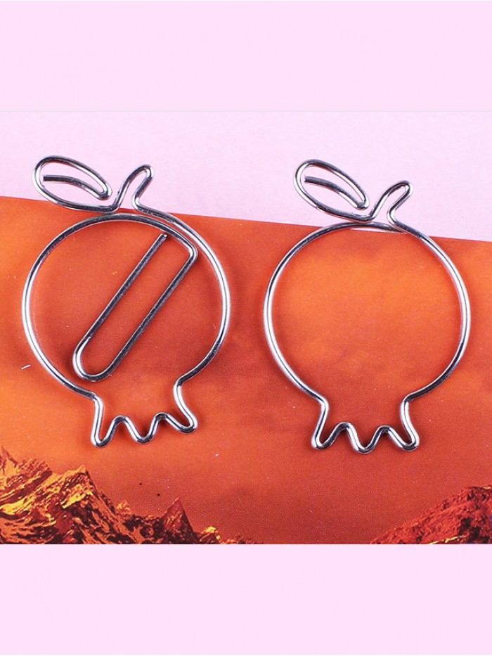 Fruit Decorative Paper Clips | Pomegranate Shaped Paper Clips | Custom Paper Clips (1 dozen)