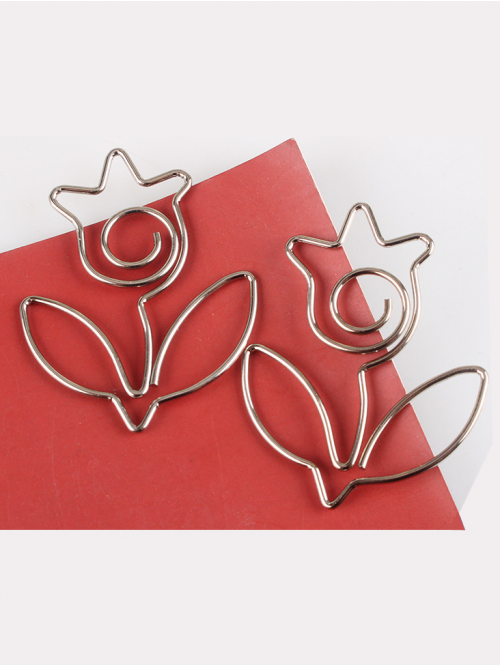 Plant Paper Clips | Rose Paper Clips | Cute Bookma...