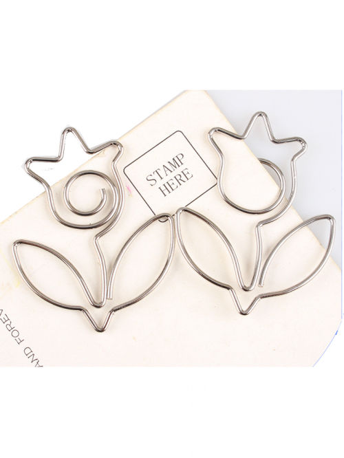 Plant Paper Clips | Rose Paper Clips | Cute Bookma...