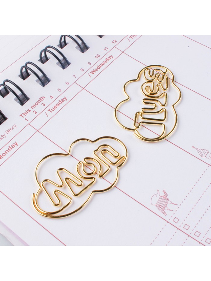 Week Paper Clips | Thur Paper Clips | Cute Stationery (1 dozen/lot)