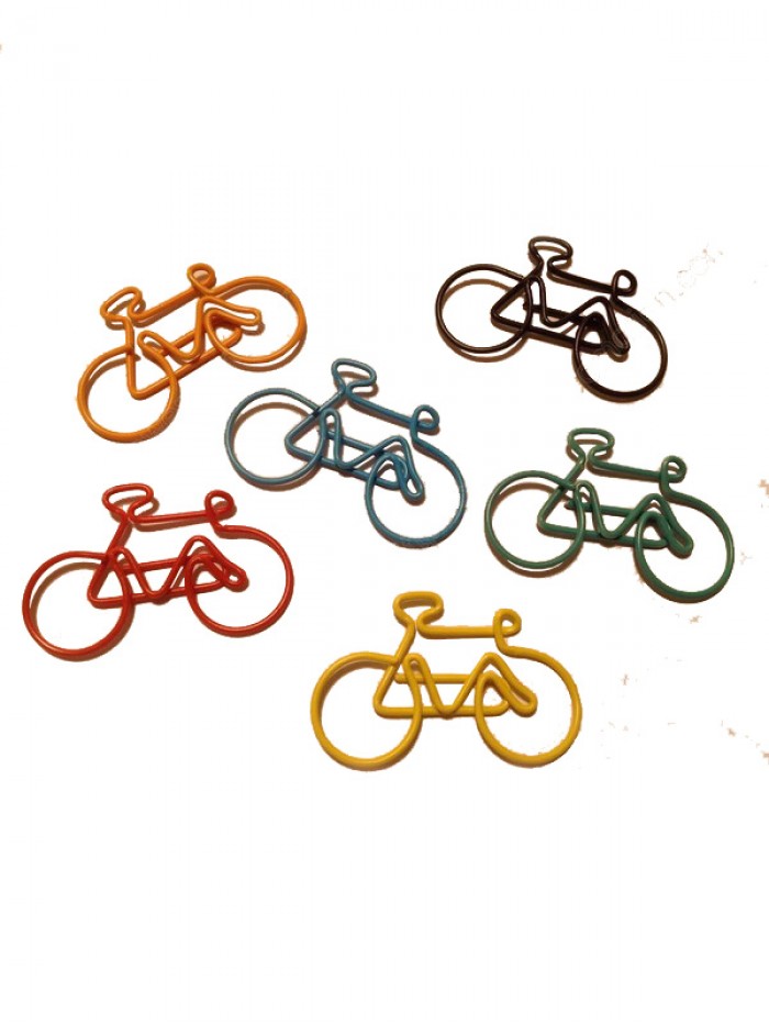 Vehicle Decorative Paper Clips | Bicycle Bike Shaped Paper Clips (1 dozen,42*27 mm) 